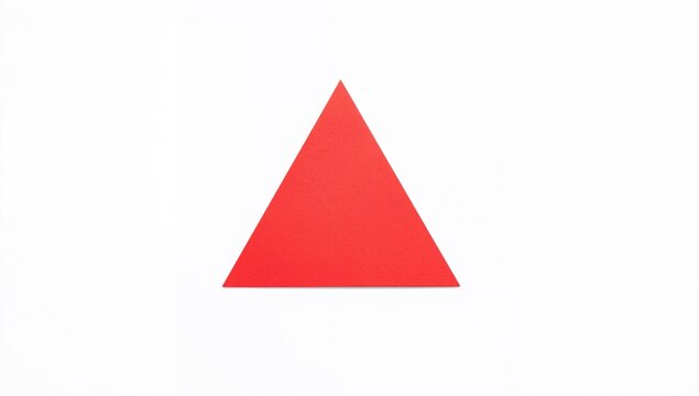 Triangle shape on a white backdrop, suitable for graphic design elements
