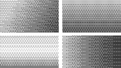 Retro gradient dither texture set with pixel style bitmap Gradient pixel bitmap dither with background bit set and bg pattern game. 