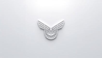 White backdrop featuring a horn emblem, ideal for editorial headers