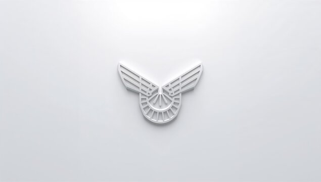 White backdrop featuring a horn emblem, ideal for editorial headers
