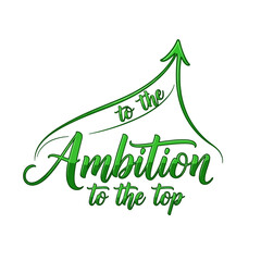 Inspiring ambition to reach the top with a vibrant green arrow, perfect for motivational posters and branding, symbolizing growth and success