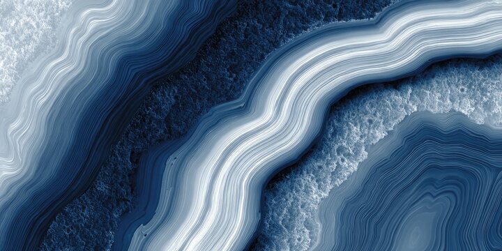 Close-up of layered mineral stone with varying shades of blue, white, and subtle textures