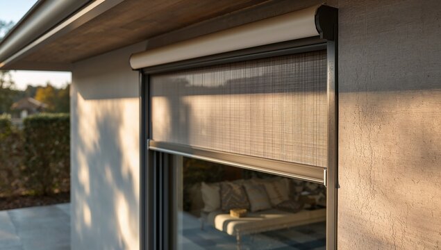 Modern window roller in a stylish home, enhancing outdoor access