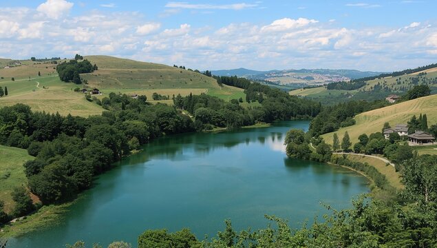 Rama Lake in a serene setting, showcasing seasonal change