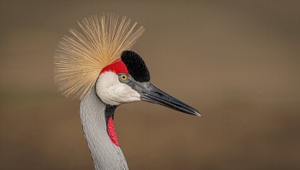 Fototapeta premium Sandhill Crane in Natural Habitat, showcasing wildlife observation