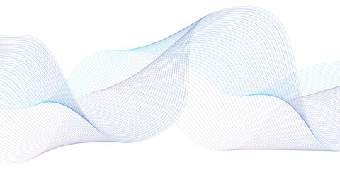 Fototapeta premium Abstract backdrop with wave gradient lines vector illustration