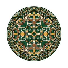 Stunning geometric art with vibrant colors and intricate details, perfect for adding elegance and sophistication to design projects, bringing a touch of luxury