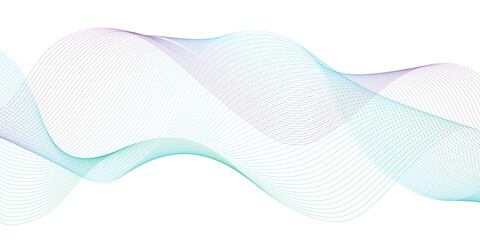 Abstract modern colorful wavy line business banner background 