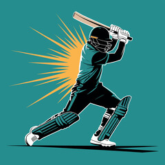 A cricketer in full swing during a game, embodying focus and athleticism.