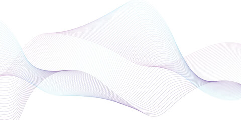 Technology abstract lines on white background. Abstract white blend digital technology flowing wave lines background. 