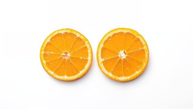 One slice of orange marmalade with a fresh orange slice on a white backdrop, fiber-dense choice - Powered by Adobe