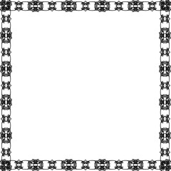 Obraz premium Simple Square Frame with White Background, Unique Style Amazing Frame, Border Frame and Unique Photo Frame, Black Square Frame