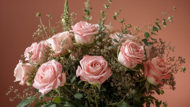 Soft Pink Tea Roses Bouquet, ideal for romantic gestures, Valentine's Day