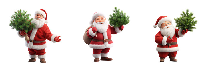 Joyful christmas celebration with santa claus winter wonderland digital art festive atmosphere