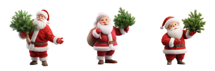 Joyful christmas celebration with santa claus winter wonderland digital art festive atmosphere