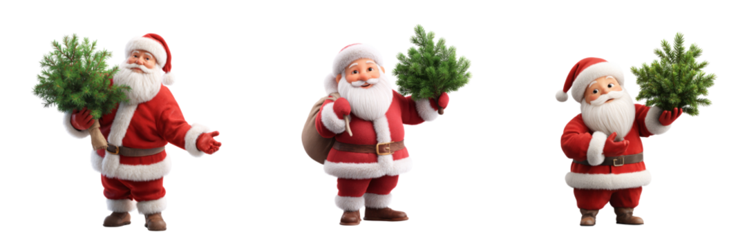 Joyful christmas celebration with santa claus winter wonderland digital art festive atmosphere