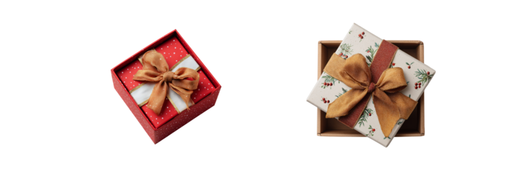 Christmas gift boxes festive home setting decorative content warm atmosphere close-up view