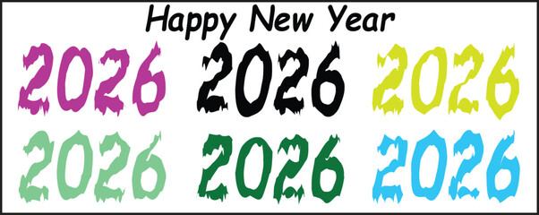 This design is ideal for greeting cards, banners, social media posts, stickers, posters, invitations, festive advertisements, and other New Year celebration materials.