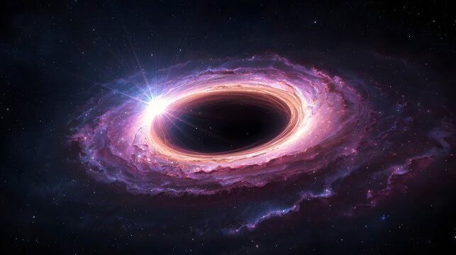 Black Hole Accretion Disk Space Starfield Abstract Power Background