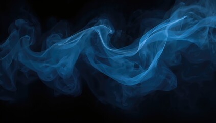 Mystical Blue Fog swirling in a dark and light symphony, creating a smoky atmosphere for editorial backgrounds