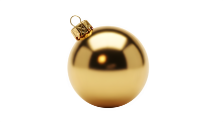 Elegant golden Christmas ornament radiating festive holiday cheer