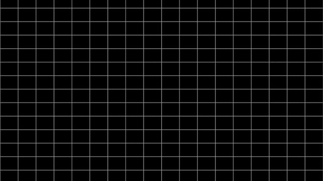 Black background with white grid