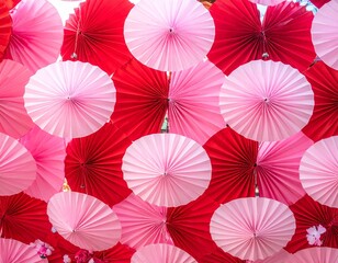 Fototapeta premium ピンクと赤のひなまつりの雰囲気の背景素材