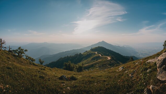 Mountainous landscape along the Babadag hiking trail, showcasing erosion risk