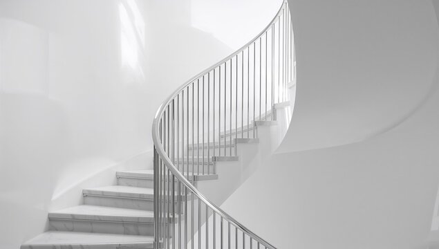 Shiny white staircase spindles, enhancing safety in home design