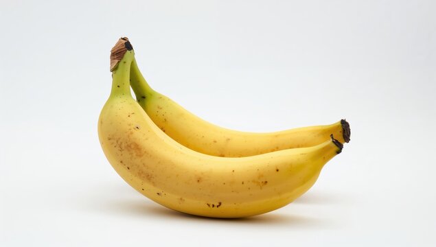 Two ripe bananas, fiber-rich choice