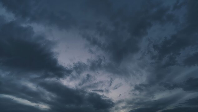 Clouds obscuring the night sky, highlighting the potential for stormy weather