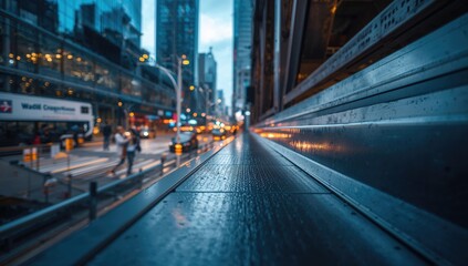 Stairway on urban street, showcasing industrial design and construction elements