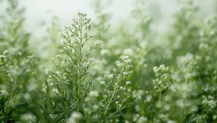 Herbal plants in a natural setting, beneficial for wellness
