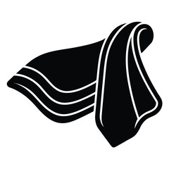 silk face towel vector icon on white