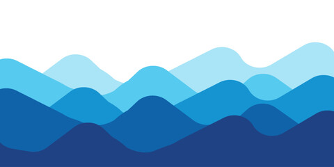 Sea waves layered vector background illustration and sea beach vector illustration.