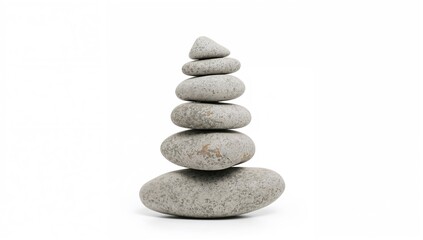 Smooth grey stones arranged in a balanced formation, showcasing stability and harmony