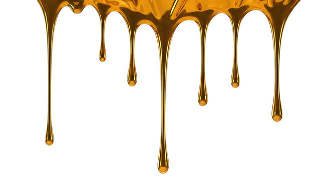 Molten gold dripping in strands