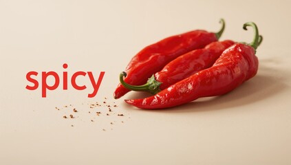 Three hot chili peppers, sharp spice for cooking, fiber-dense choice