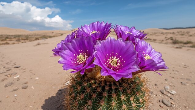 Acanthocalycium violaceum P110a cactus with vibrant, oversized blooms, showcasing its ornamental beauty