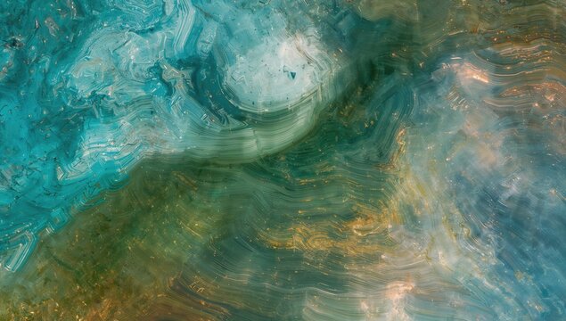 Vibrant abstract interpretation of a riverside scene featuring bold colors and energetic brushwork, artistic expression