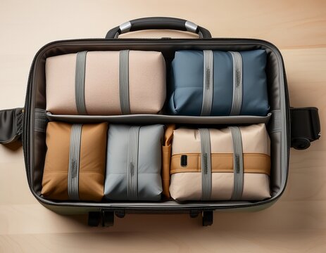 organized travel bag with packing cubes for efficient packing and essentials storage