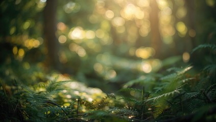 Unfocused nature background with bokeh effect, suitable as a backdrop for text and layout