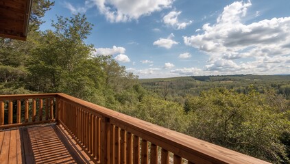 Balcony Perspective on a Bright Day, outdoor relaxation theme