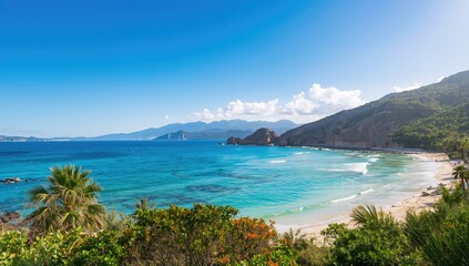 Obraz premium Stunning panorama of a picturesque seaside spot