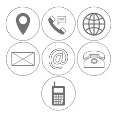 Collection of contact method icons methods communication
