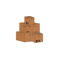 Stack of cardboard boxes