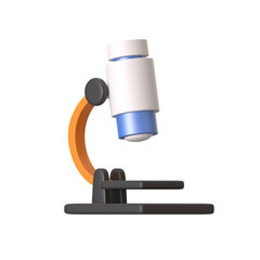 3d rendered illustration of a microscope