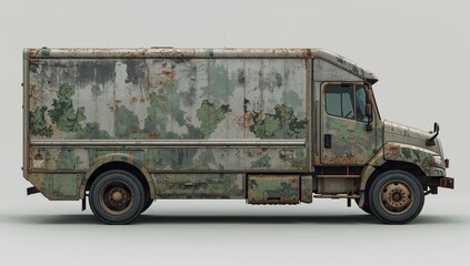 Truck body showing signs of mold damage, safety concern