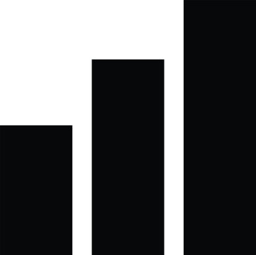 Bar Graph Icon , Black Data Visualization