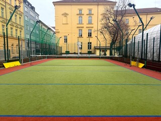 Sports school field in the city